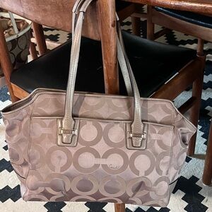 Coach Tan Signature Tote Bag